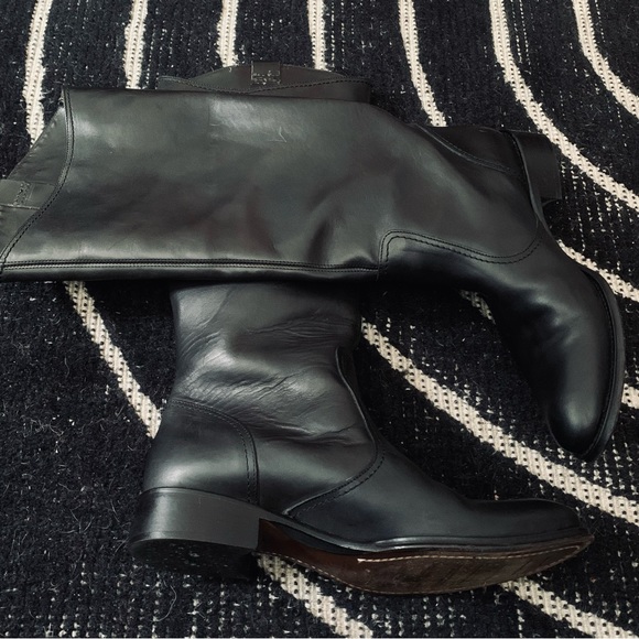 KENNETH COLE NEW YORK | BLACK LEATHER RIDING BOOK | EUC | SZ10 - Picture 8 of 14